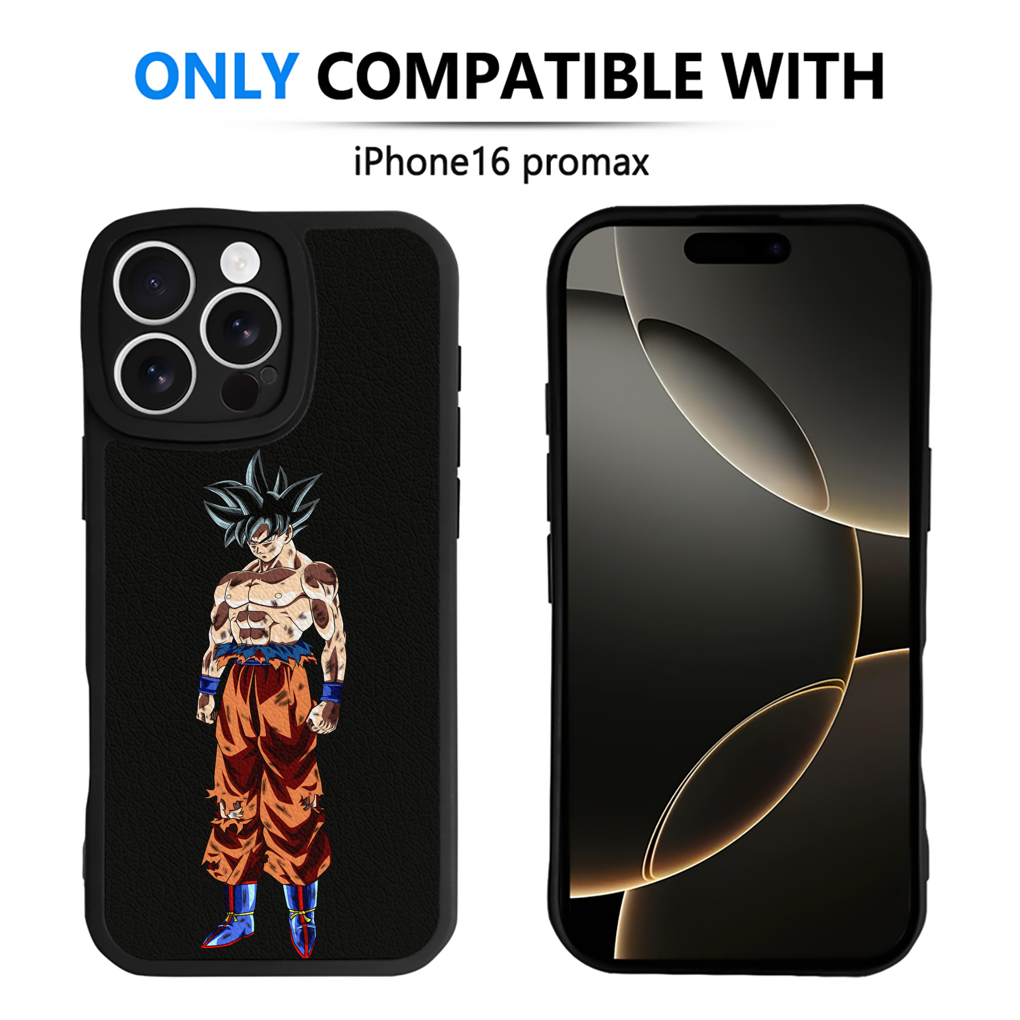 （画像用） ドラゴンボール 孫悟空（そん ごくう）Son Goku カカロット DRAGON BALL Kakarotto 【iPhone 16シリーズ対応】シリコンスマホケース（レザー調） 材質：シリコン